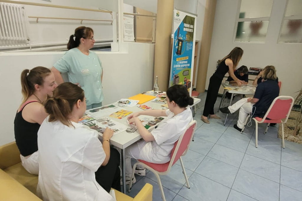 Un atelier encadré par l’équipe soignante